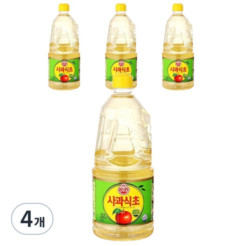 오뚜기 사과식초, 1.5L, 4개