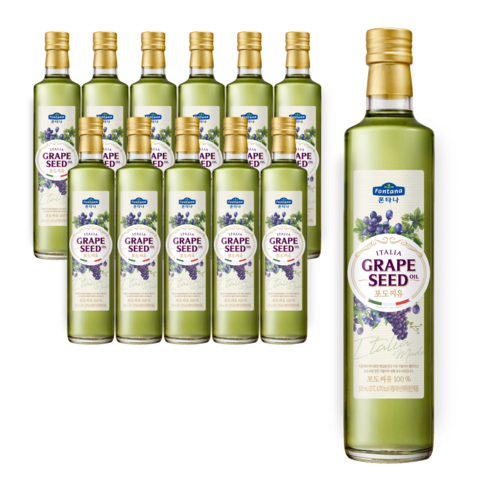 폰타나 이탈리아 포도씨유, 500ml, 12개