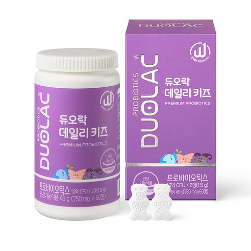 듀오락 데일리키즈 츄어블 어린이 유산균, 1개, 45g 
영양제