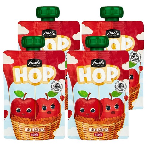 아넬라 HOP 과일 퓨레, 100g, 4개, 사과