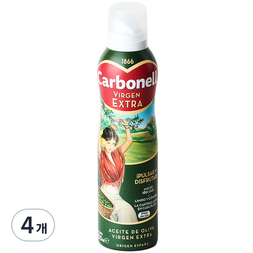 카르보넬 엑스트라버진 올리브오일 스프레이, 200ml, 4개