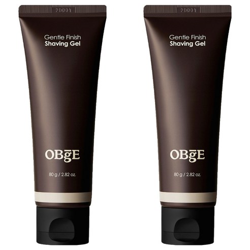 OBge 젠틀 피니쉬 쉐이빙젤, 80g, 2개