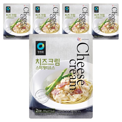 청정원 치즈크림 스파게티소스, 250g, 5개