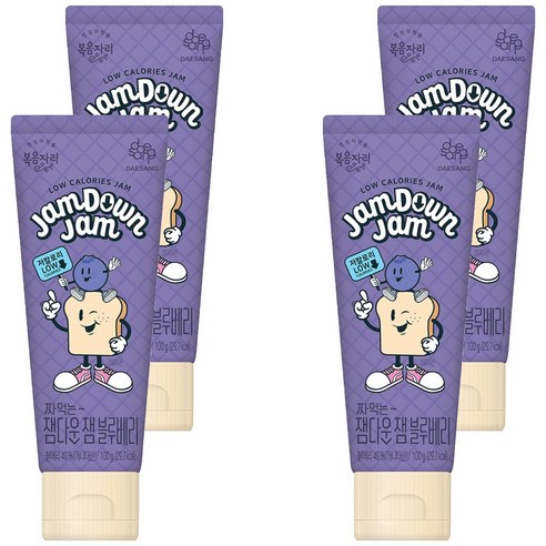 복음자리 짜먹는 잼다운잼 블루베리, 100g, 4개