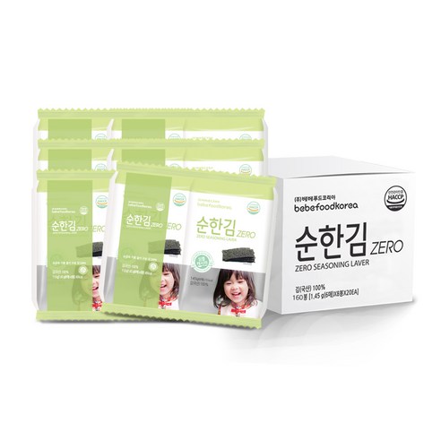 베베푸드 순한김 제로, 1.45g, 160개