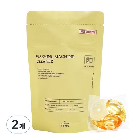청정생활 캡슐 세탁조 클리너 6p, 90g, 2개