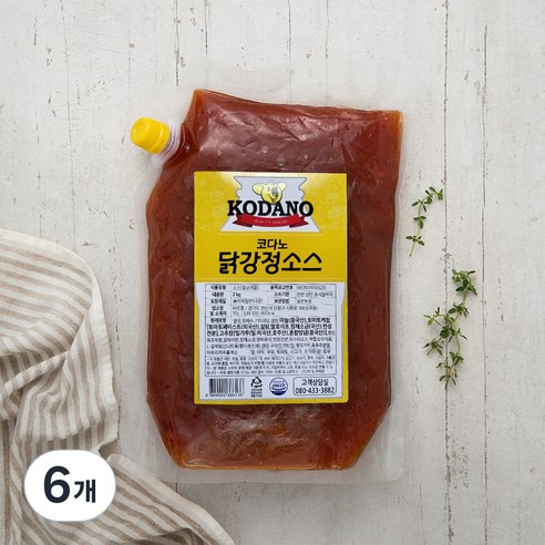 코다노 닭강정 소스, 2kg, 6개
