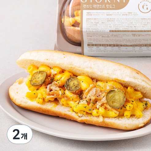 조르니키친 렛츠잇 맥앤치즈 핫도그, 2입, 130g
