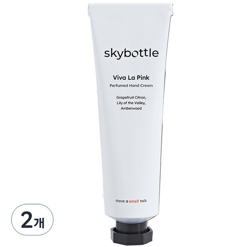 스카이보틀 퍼퓸 핸드크림 비바라핑크, 50ml, 2개