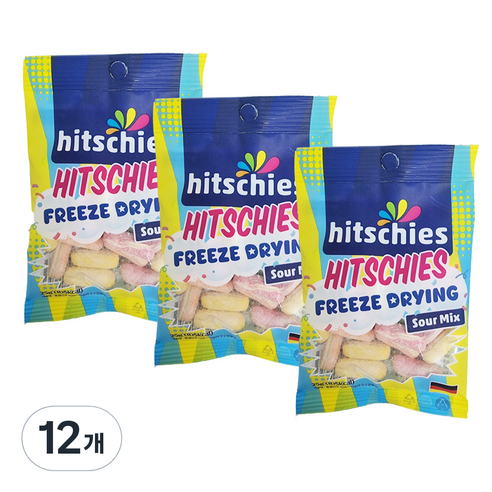 히치스 동결건조 사우어 수수깡젤리, 12개, 25g