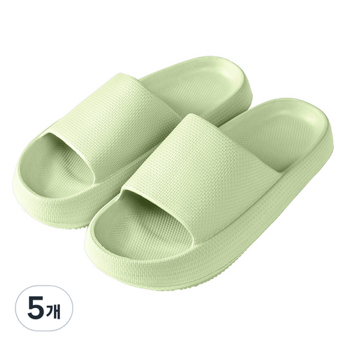 라이프서치 미끄럼 방지 경량 슬리퍼, 그린, 5개