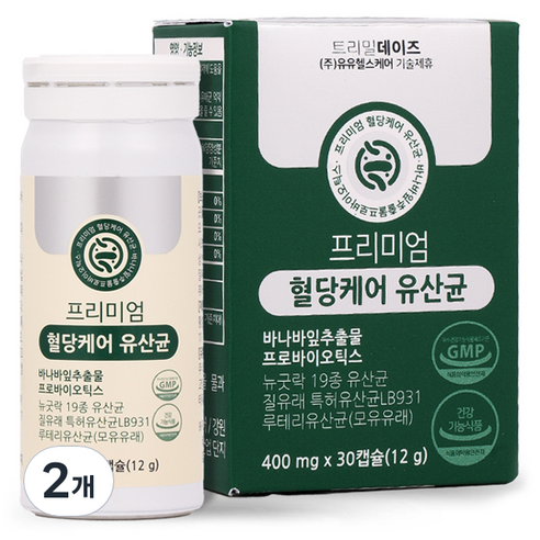 트리밀데이즈 프리미엄 혈당케어 유산균 12g, 2개, 30정