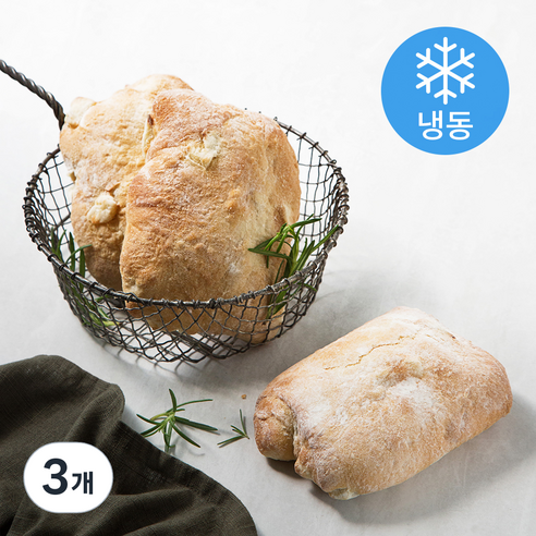 더브레드블루 감자 치아바타 3개입 (냉동), 540g, 3개