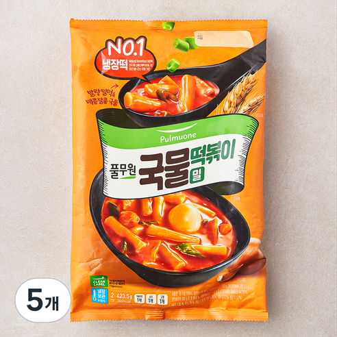 풀무원 밀 국물 떡볶이 2인분, 423.5g, 5개