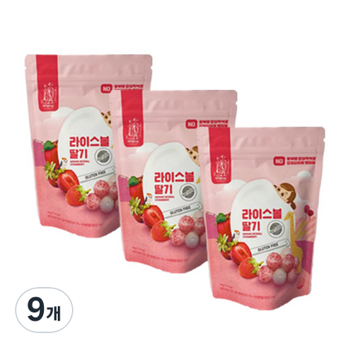 아비삭 라이스볼, 딸기, 9개, 30g