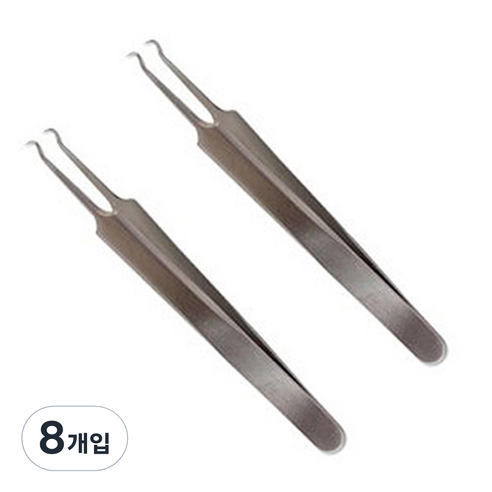 클린히트 피지압출핀셋 갈고리형, 8개입
