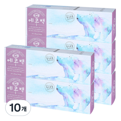 슈가랩 지구사랑 에코백, 10개, 중(M)