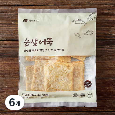 영자어묵 순살어묵 9입, 270g, 6개
