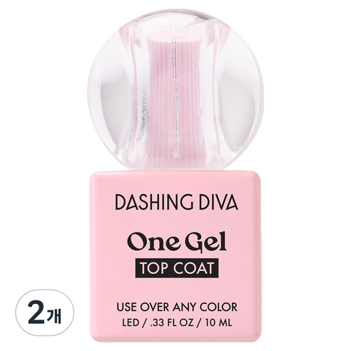 데싱디바 원젤 탑코트, 투명, 2개, 10ml