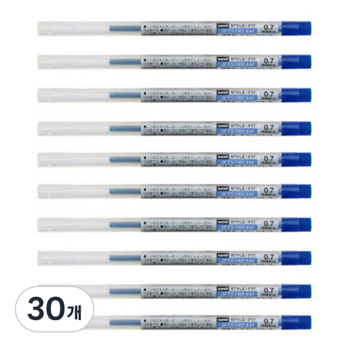 미쯔비시 스타일핏트 유성잉크 리필심 SXR-89-07 0.7mm, 블루, 30개