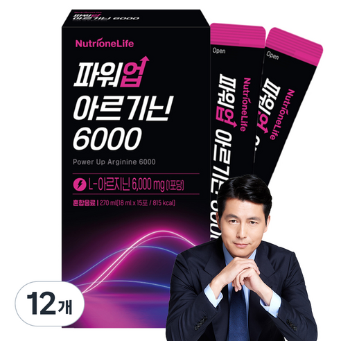 뉴트리원 파워업 L 아르기닌 6000, 270ml, 12개