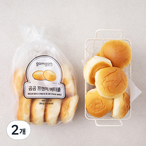 곰곰 프렌치 버터롤, 260g, 2개