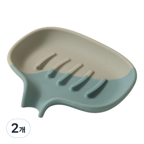 블럭마트 투톤컬러 비누받침, TYPE2, 2개