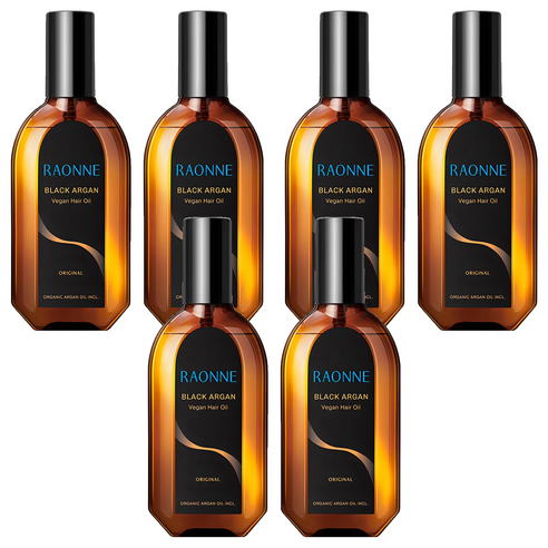 [비건뷰티] 라온느 블랙 아르간 헤어오일, 100ml, 6개
