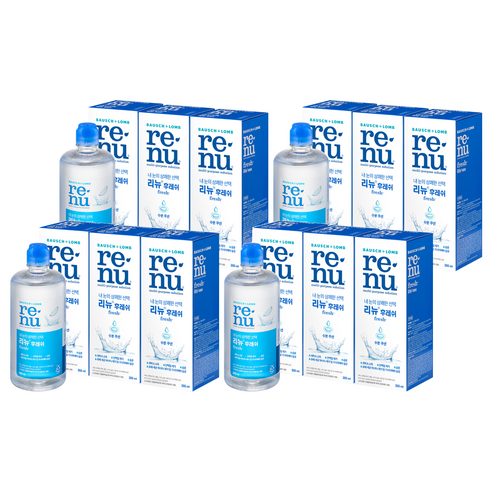 리뉴 후레쉬 렌즈 보존액 + 렌즈케이스 3p, 355ml, 12개