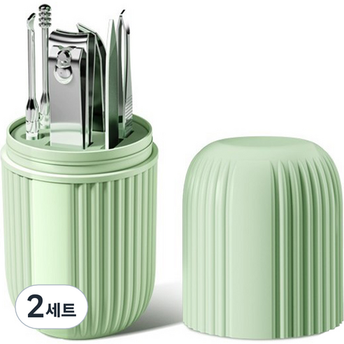깔끔 네일케어 도구 세트, 그린, 2세트
