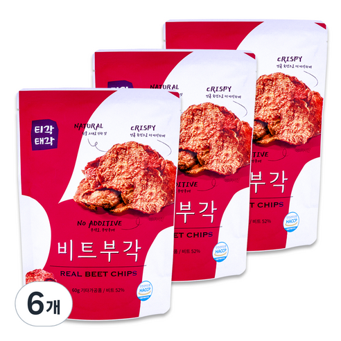 티각태각 비트 부각, 60g, 6개