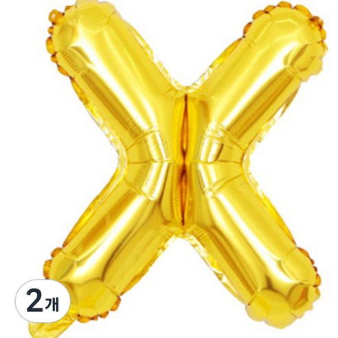 팡파티 레터링 알파벳 풍선 X 40cm, 골드, 2개