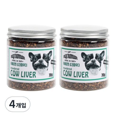 SUJEROMAN 3개월이후 반려동물 파우더 간식, 소간, 70g, 4개