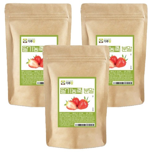 가루랑 딸기농축 분말, 200g, 3개