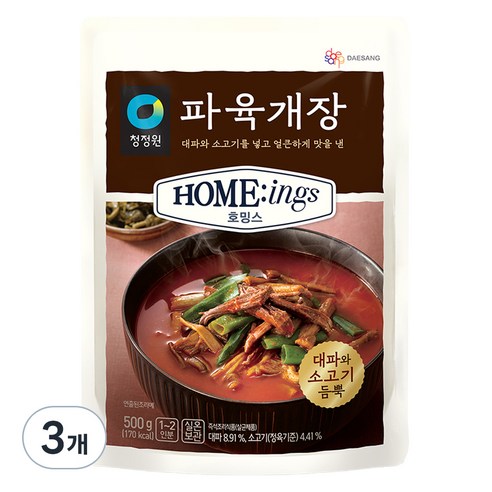호밍스 파육개장, 500g, 3개