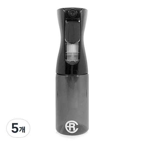 에어라파 압축 스프레이 분무기 소형 160ml, 올블랙, 5개