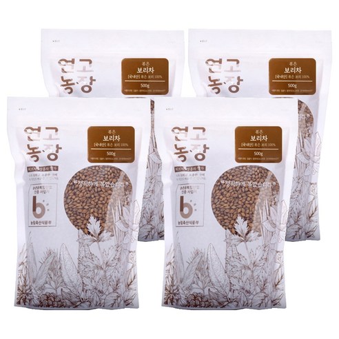 연고농장 볶은 보리차, 500g, 4개, 1개입