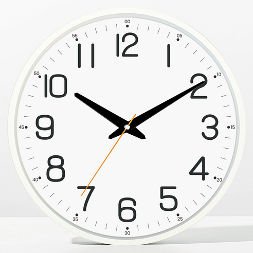 메르헨몬드 마스터 인테리어 무소음 벽시계 30.5cm, 화이트
