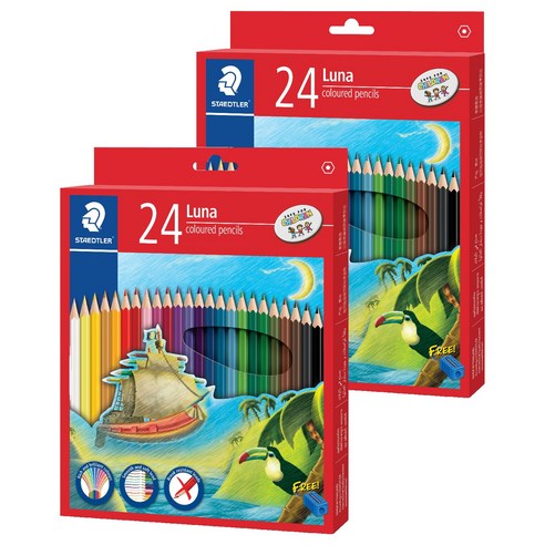 스테들러 루나 색연필, 24색, 2개