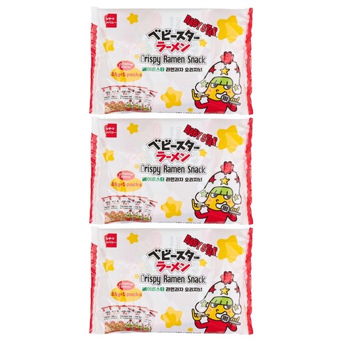 베이비스타 라면과자 오리지널 5p, 180g, 3개