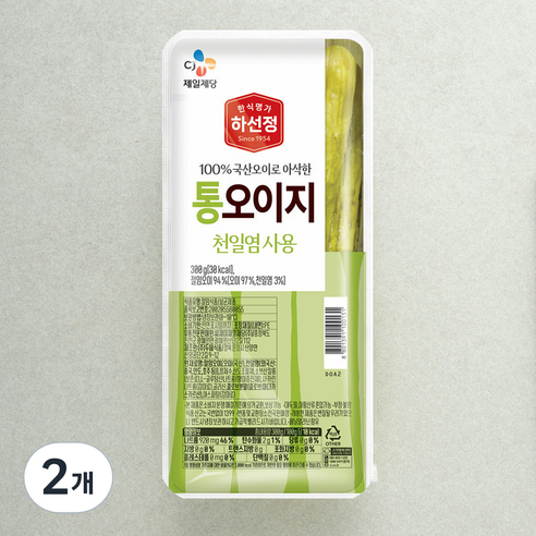 하선정 통오이지, 1kg, 2개