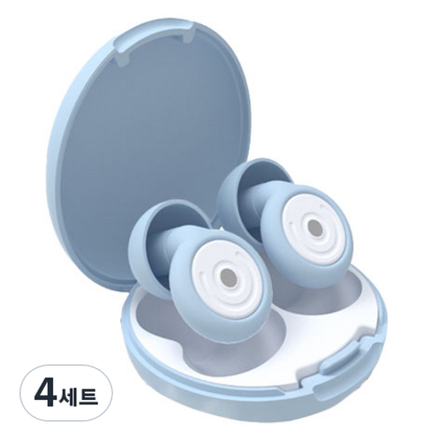 포근상점 실리콘 소음 방지 차단 수면 귀마개 세트, 4세트