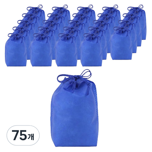 아이엔피 부직포 더스트백 12 x 15 cm, 딥블루, 75개