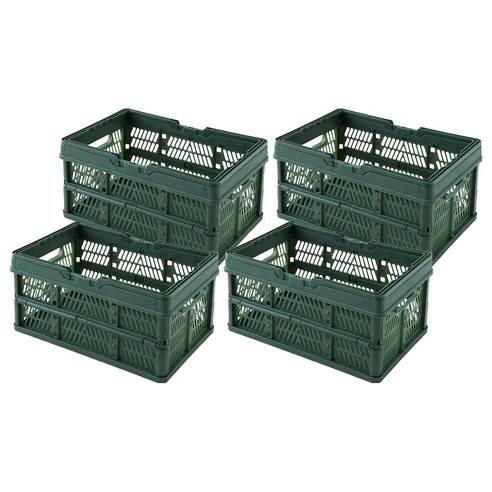 마켓비 KONTINO 폴딩바스켓 18L, 원톤그린, 4개