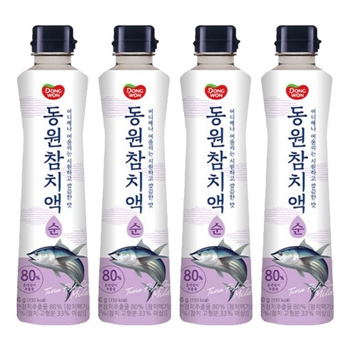 동원 참치액 순, 500g, 4개