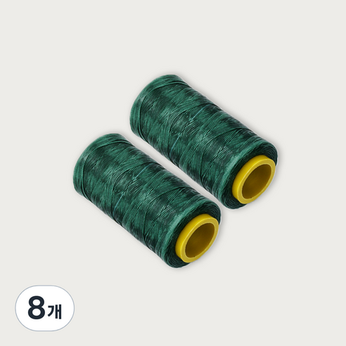 가죽공예 왁스실 초사용 1mm x 220m, 다크그린, 8개
