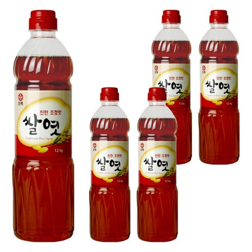 오복식품 진한 조청맛 쌀엿, 1.2kg, 5개
