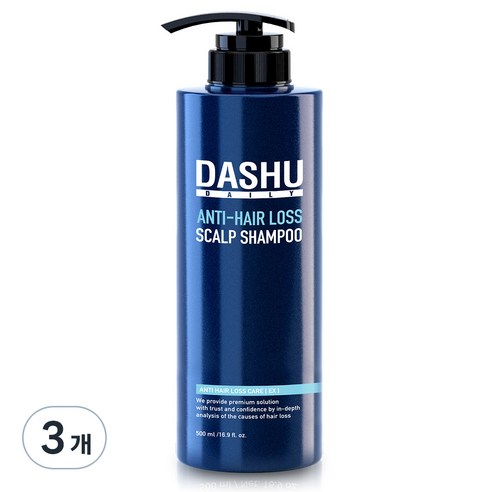 다슈 데일리 한방 두피 골드 탈모샴푸 EX 시트러스향, 500ml, 3개