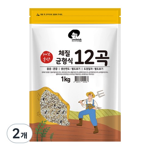 엉클탁 체질균형식 12곡, 1kg, 2개