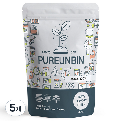 푸른빈 통흑후추, 400g, 5개